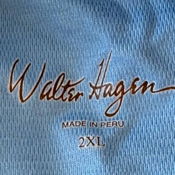 Men's 2XL XXL Walter Hagen Short Sleeve Polo Shirt NWOT Blue - Picture 3 of 3